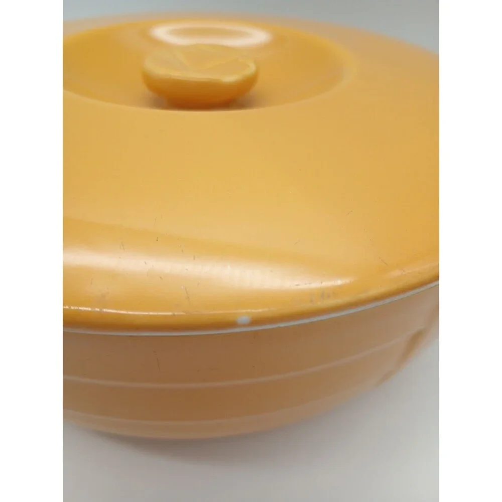 Vintage Hall China For Hotpoint Refrigerator Dish Mustard Yellow 9